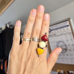 Triple Rosarita Sterling Ring